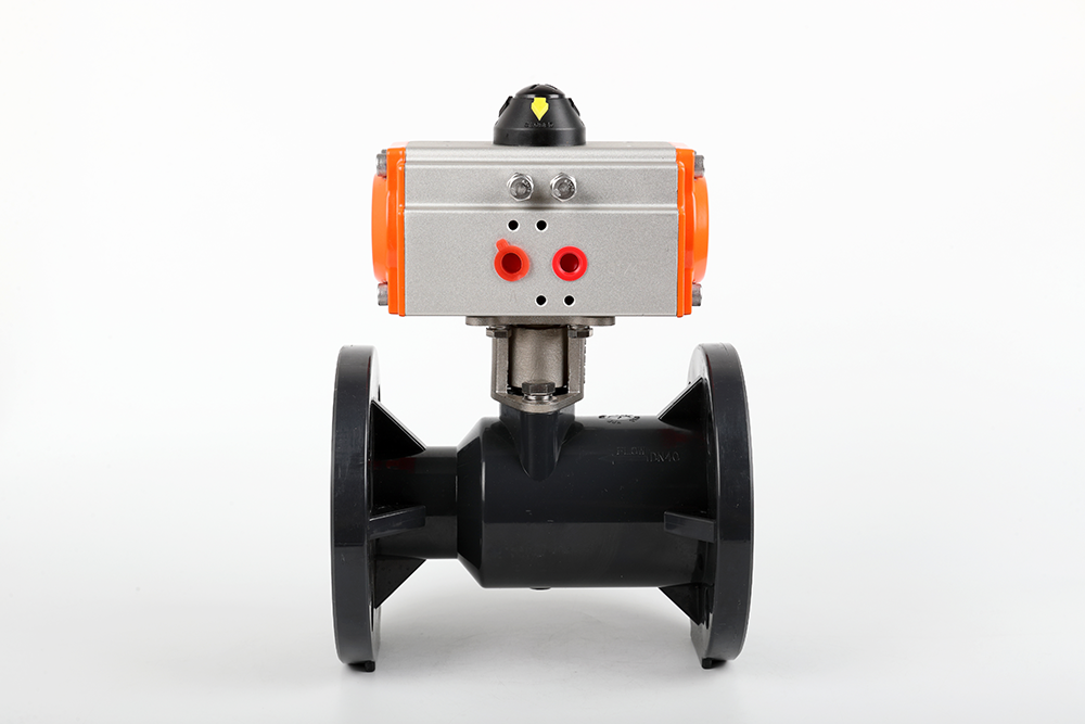 安国气动法兰一体球阀